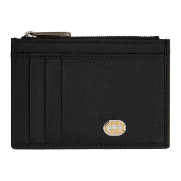 Gucci GG Morpheus Card Holder with Zipper in Black - Picture 1 of 3